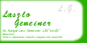 laszlo gemeiner business card